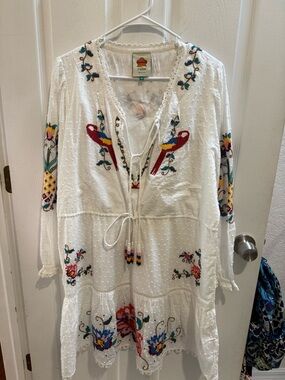 FARM Rio white embroidered dress